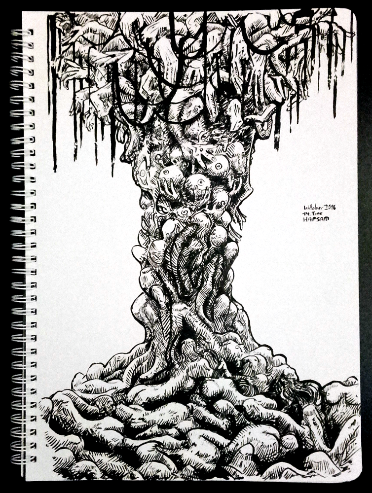 Illustration: 14 Tree Inktober 16 1