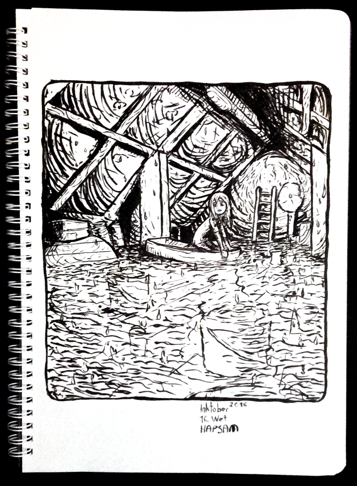 Illustration: 16 Wet Inktober 16 1