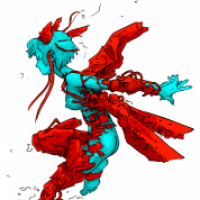 Cyan und ein bisschen Orange