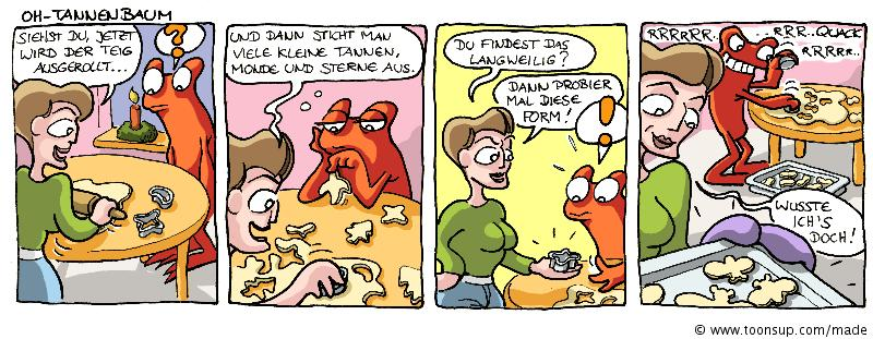 Comic: Frau mit Frosch - Oh Tannenbaum 1