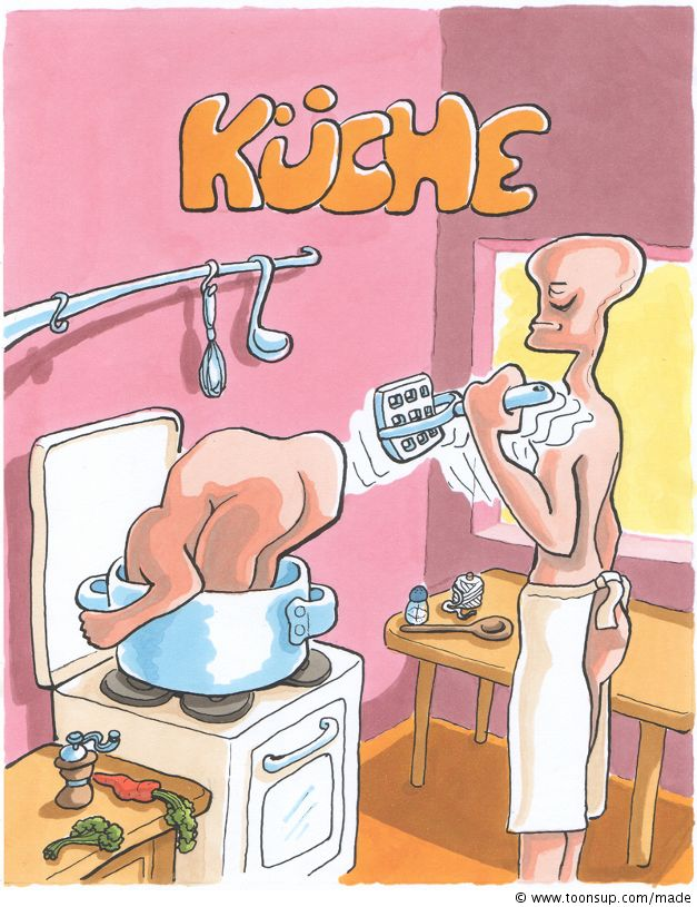 Illustration: Türschild 'Küche' 1