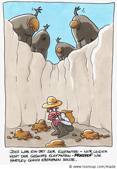 Cartoon: Elefantenfriedhof 1