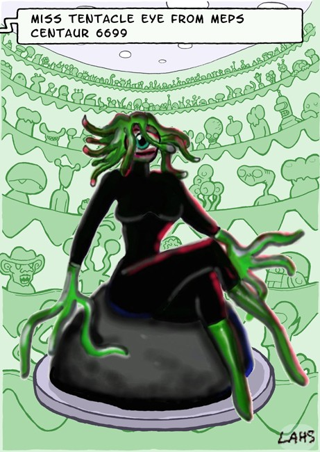 Illustration: Miss Tentacle Eye (Miss Alien No. 7) 1