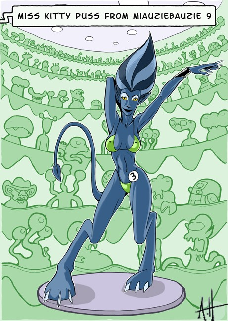 Illustration: Miss Kitty Puss (Miss Alien No. 10) 1