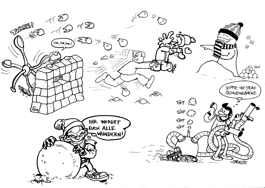 Rate- / Wimmelbild: Schneeball Gewimmel 1
