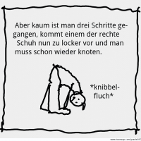 Cartoon: Schnürsenkelgedanken 4