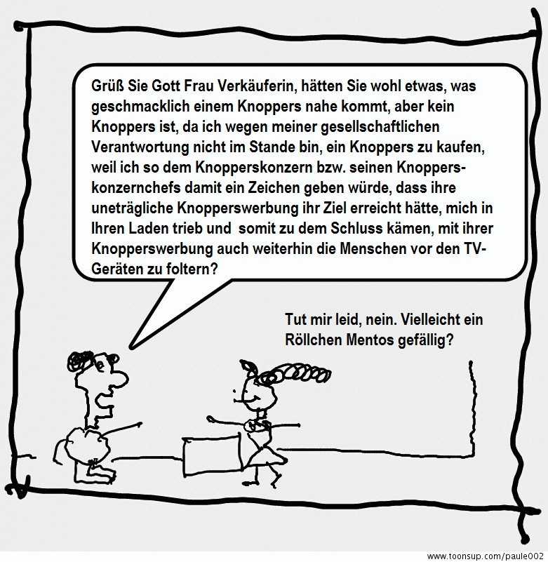 Cartoon: Knoppers, aber halt nicht Knoppers 1
