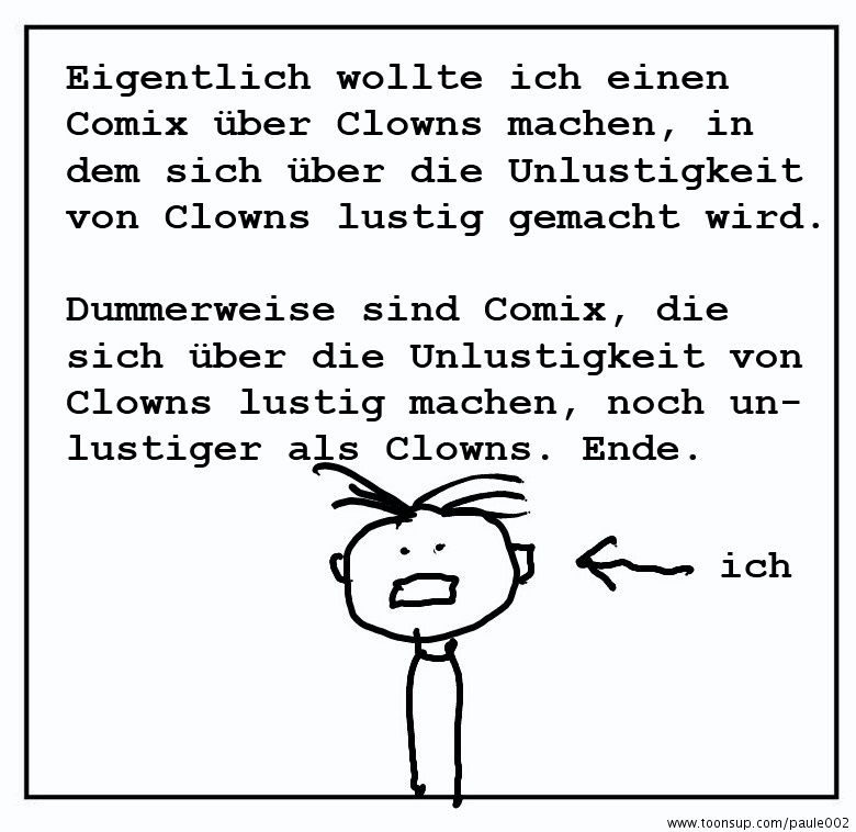 Cartoon: Comix über Clowns 1