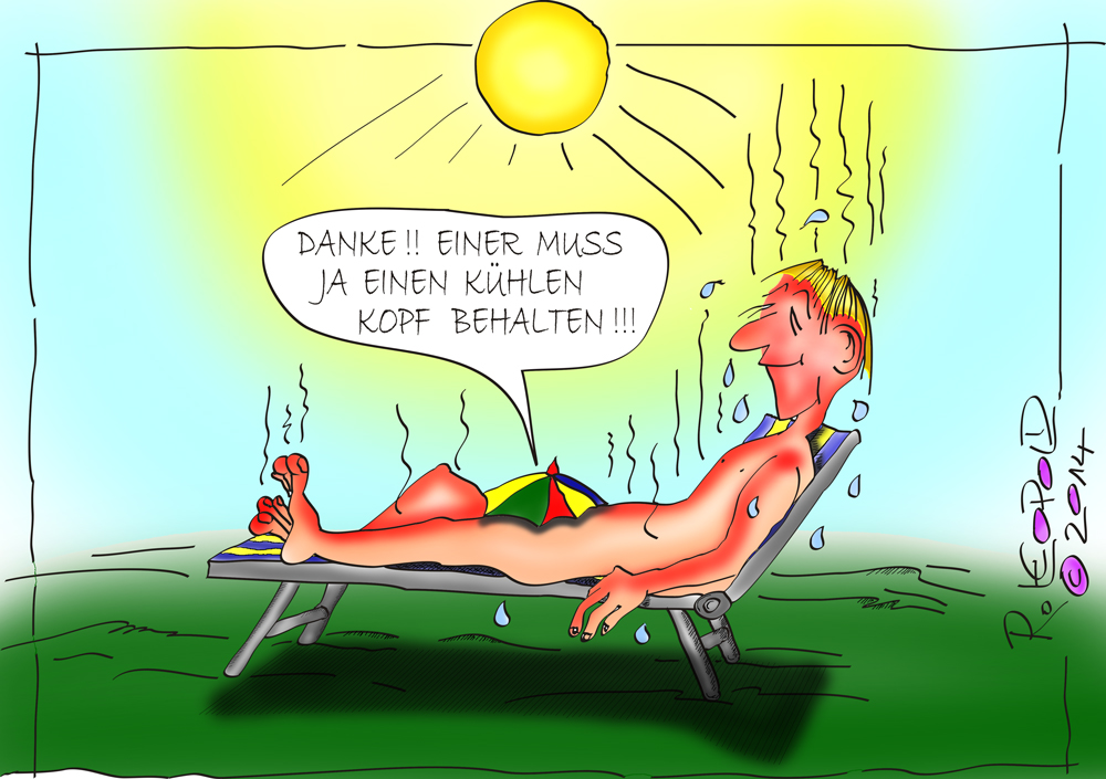 Cartoon: Sonnenbad 1