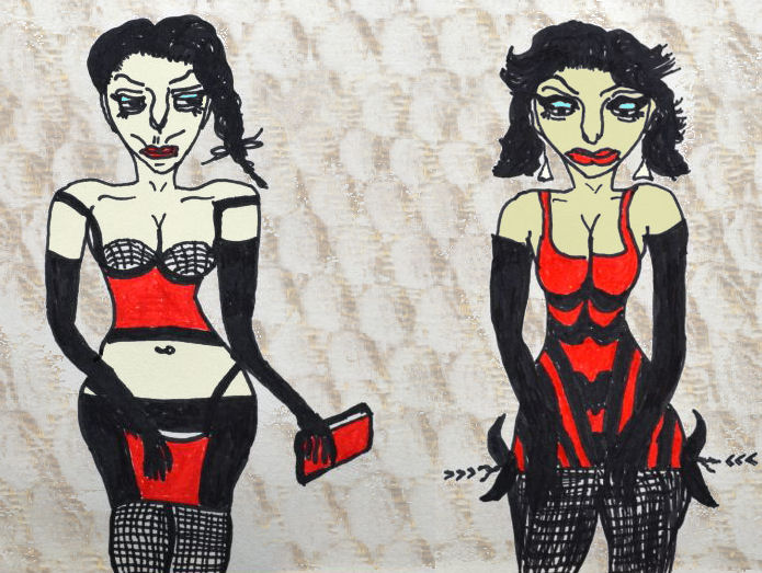 Illustration: Kellnerin 1