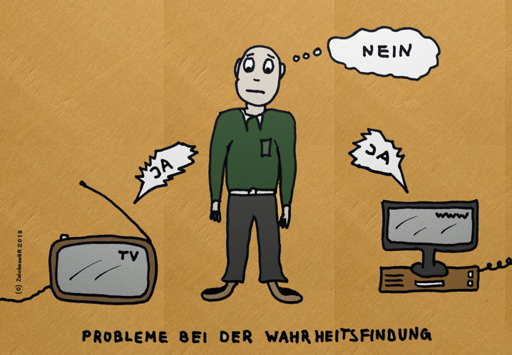 Cartoon: Wahrheitsfindung 1