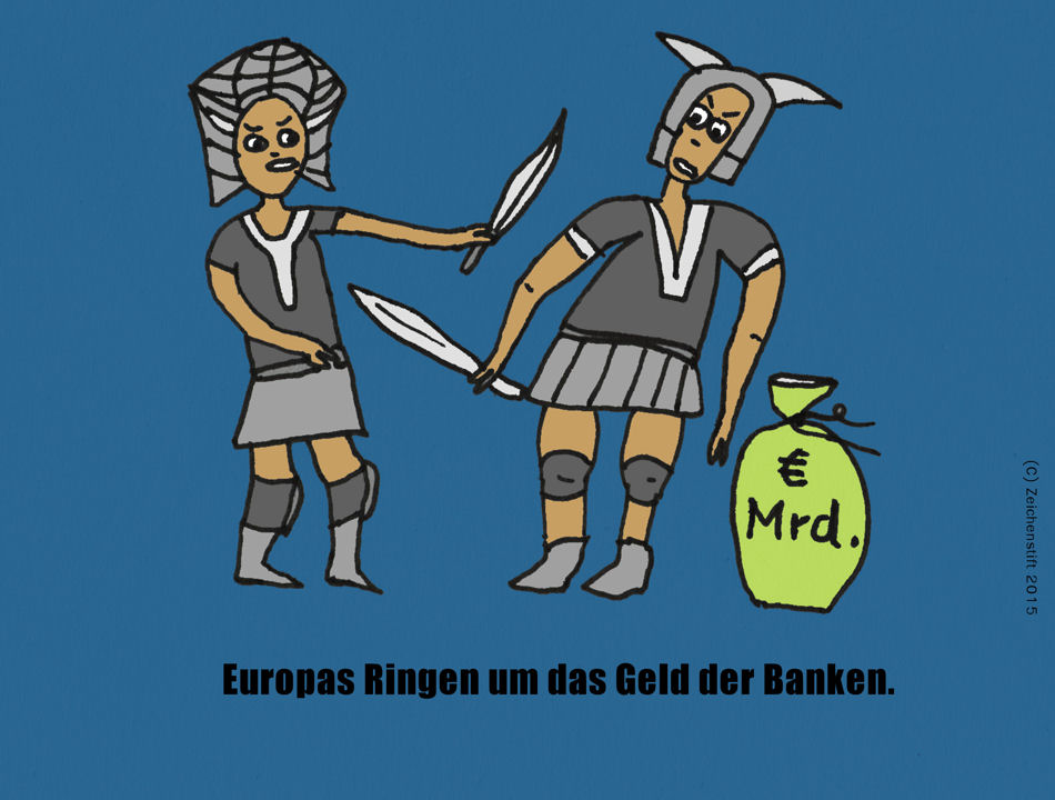 Caricature: Bankenprobleme 1