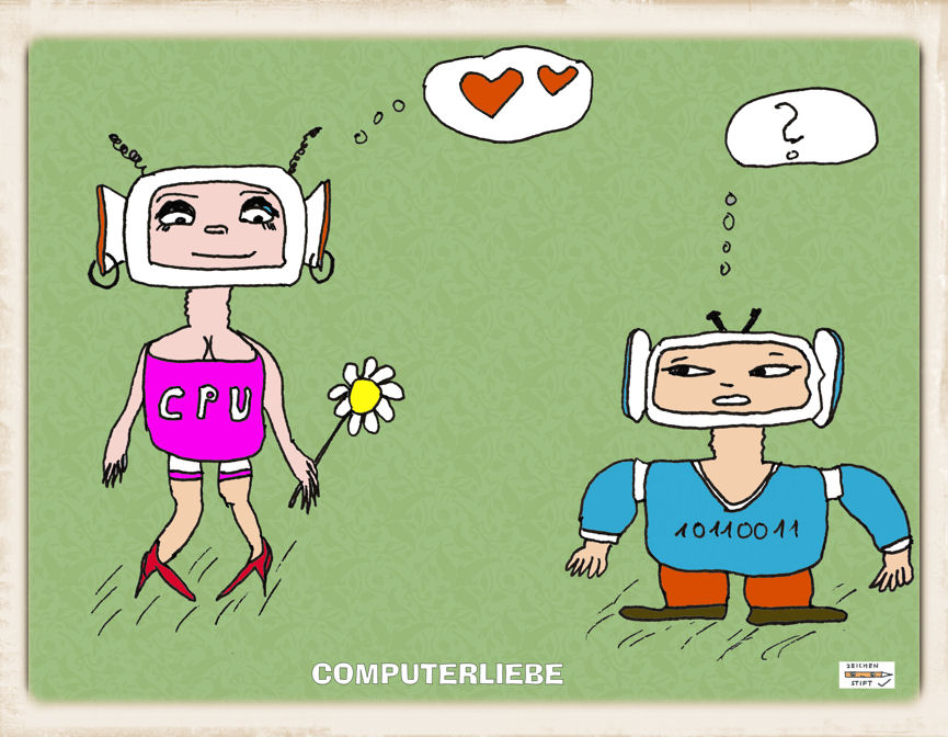 Cartoon: Computerliebe 1