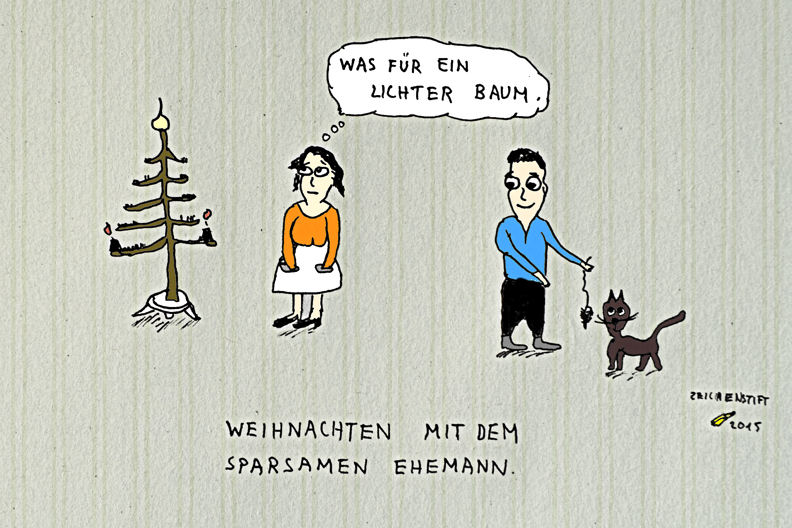 Cartoon: Sparsamer Baum 1
