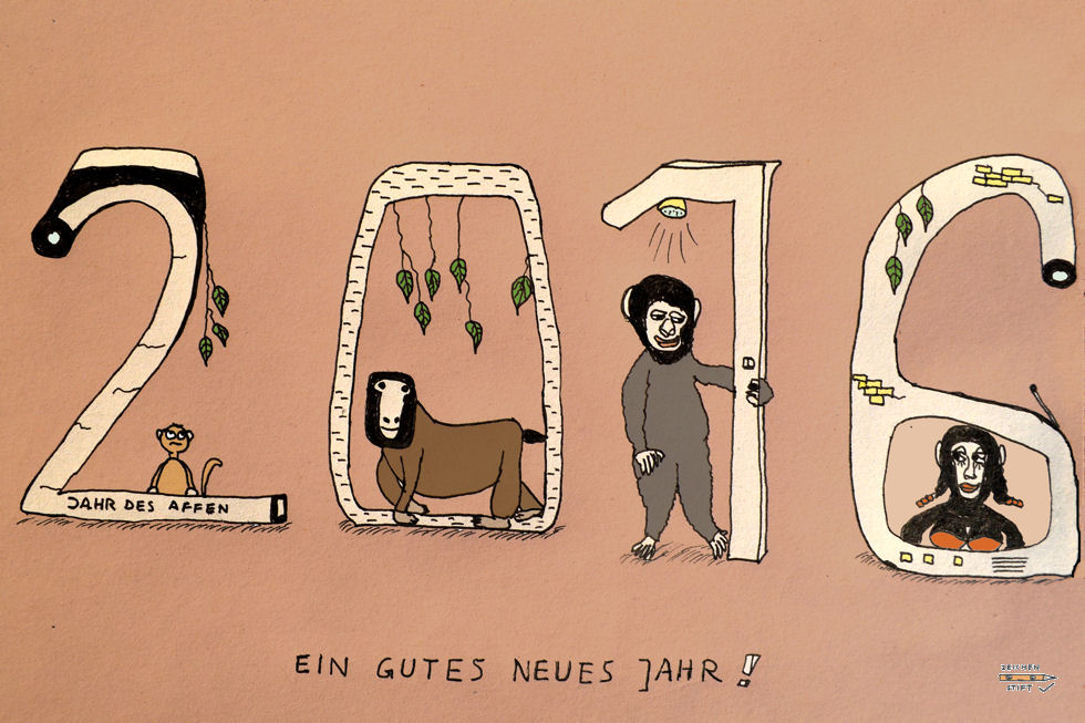 Cartoon: Affenstarkes Jahr 1