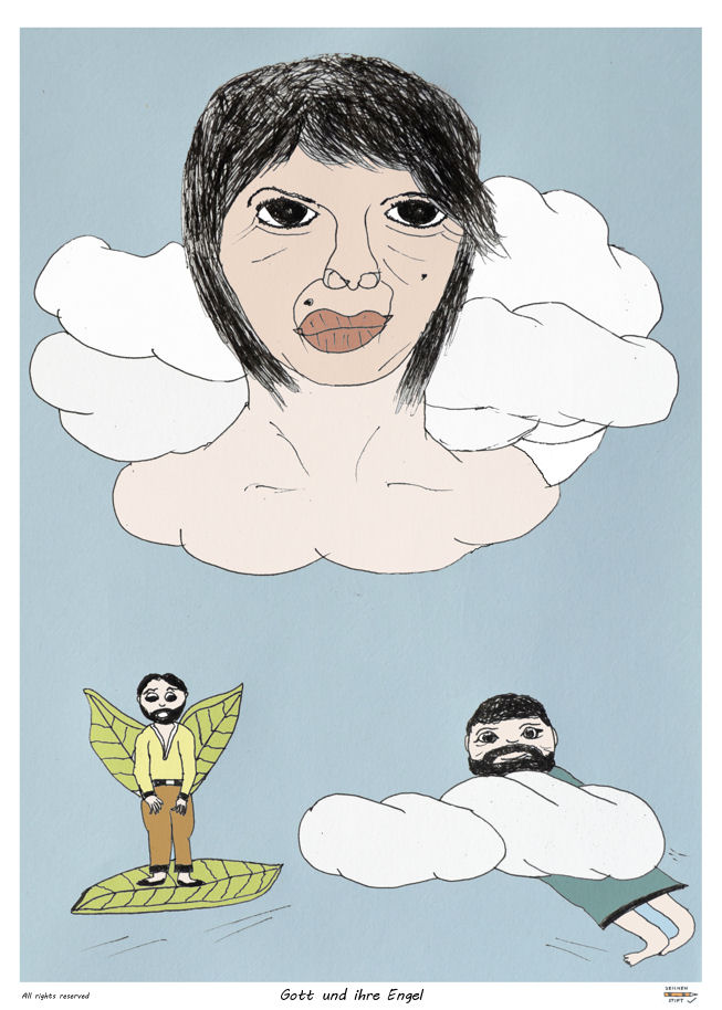 Illustration: Gott und ihre Engel 1