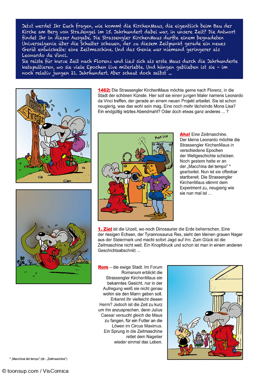 Comic: Strassengler KirchenMaus. ZeitReise. 1