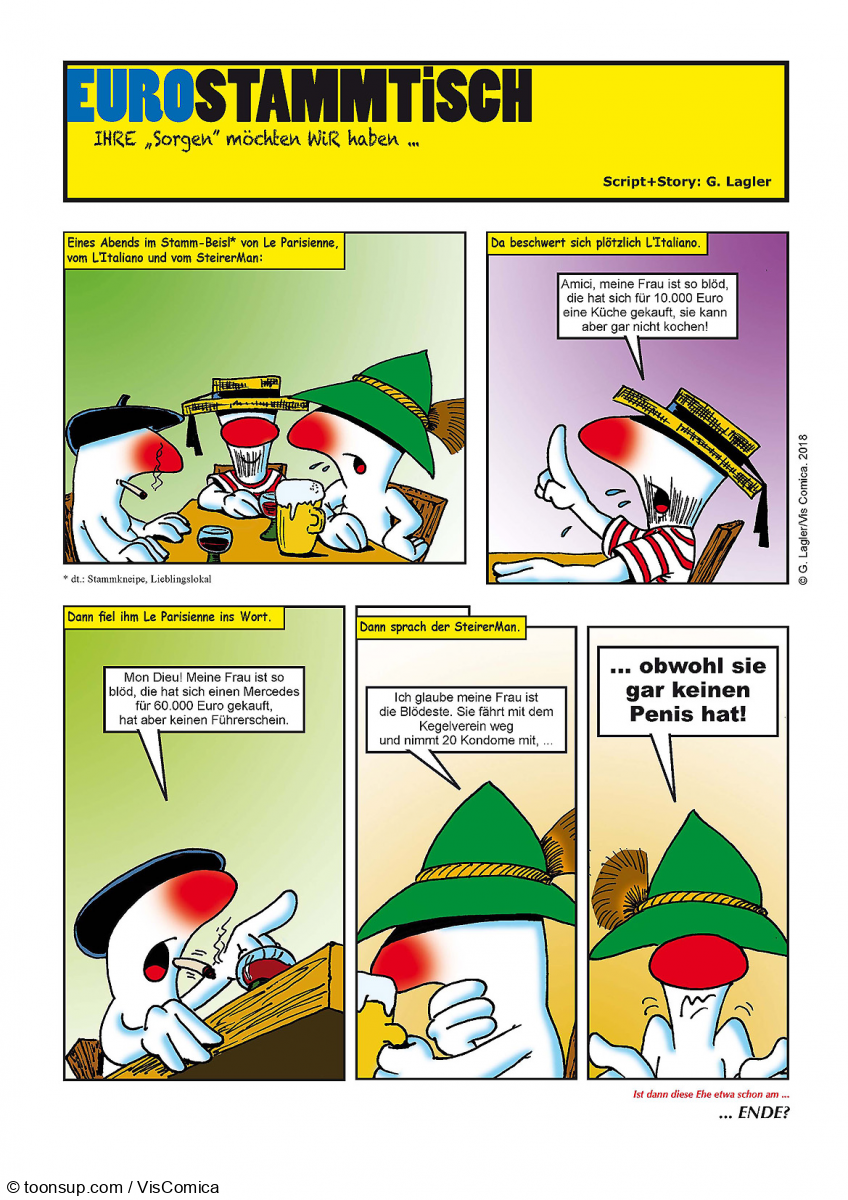 Cartoon: Euro. Stamm. Tisch. [Panther Comics 2019] 1