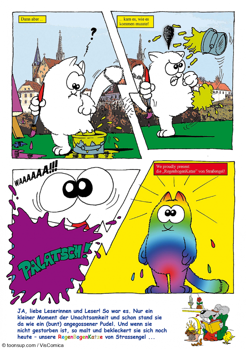 Comic: Die RegenBogenKatze von Strassengel – Jetzt wird’s bunt!!! 3