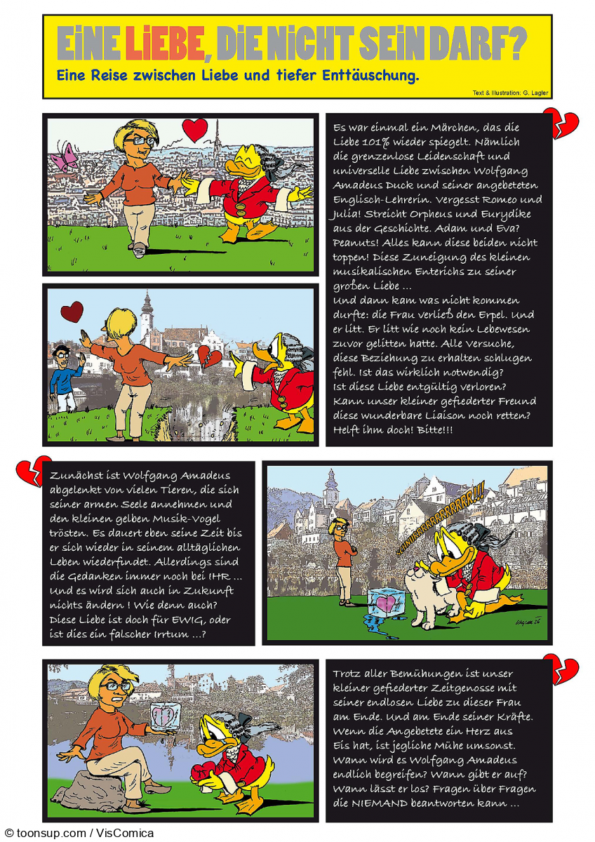 Comic: Wolfgang Amadeus Duck – LiebesKummerReise 2
