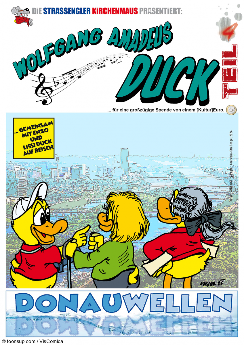 Comic: Wolfgang Amadeus Duck – DonauWellen. 1