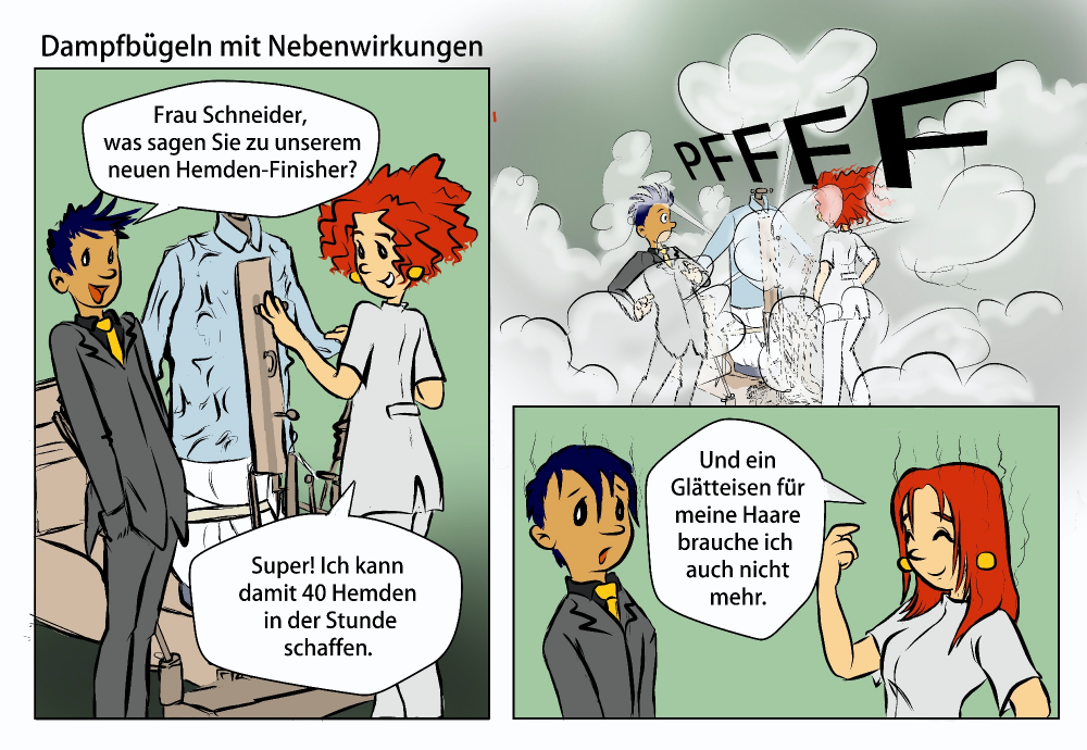 Comic: Dampfbügeln mit Nebenwirkungen 1