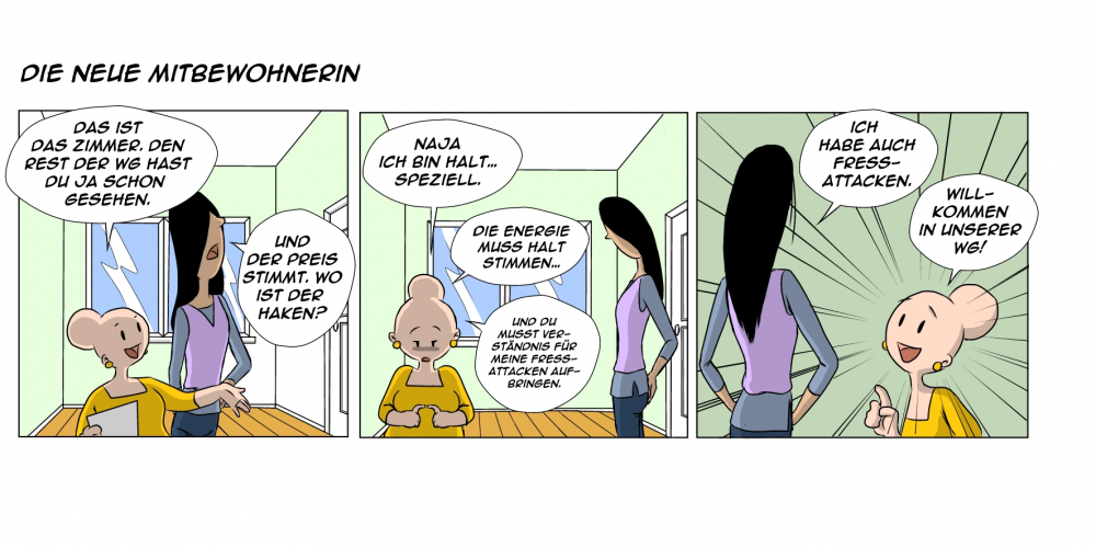 Comic: Die neue Mitbewohnerin 1