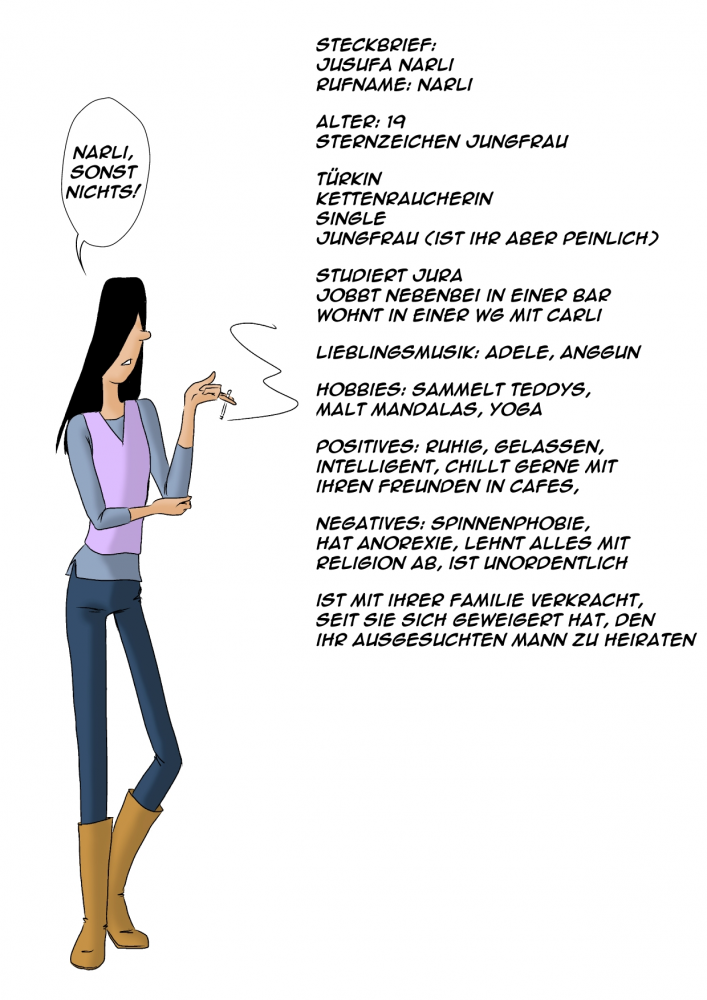 Concept Art / Character Design: Steckbrief Narli 1