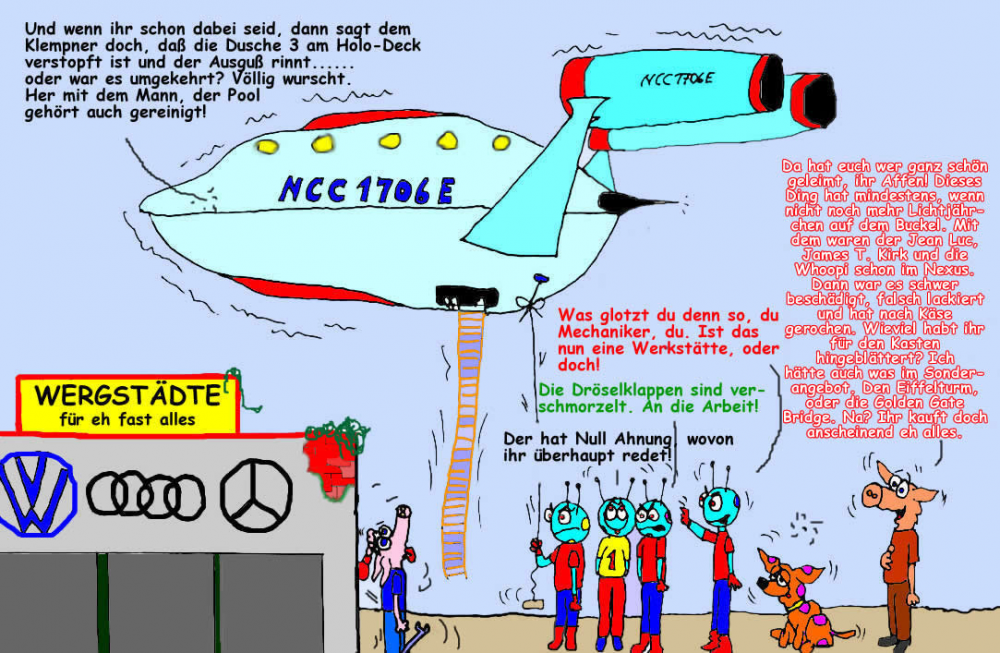 Cartoon: Raumfahrt und Aliens 7