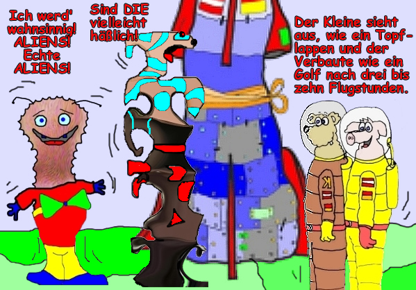 Cartoon: Raumfahrt und Aliens 11