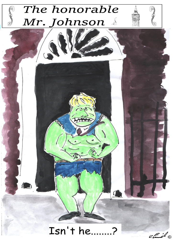 Karrikatur: BoJo as Hulk 1