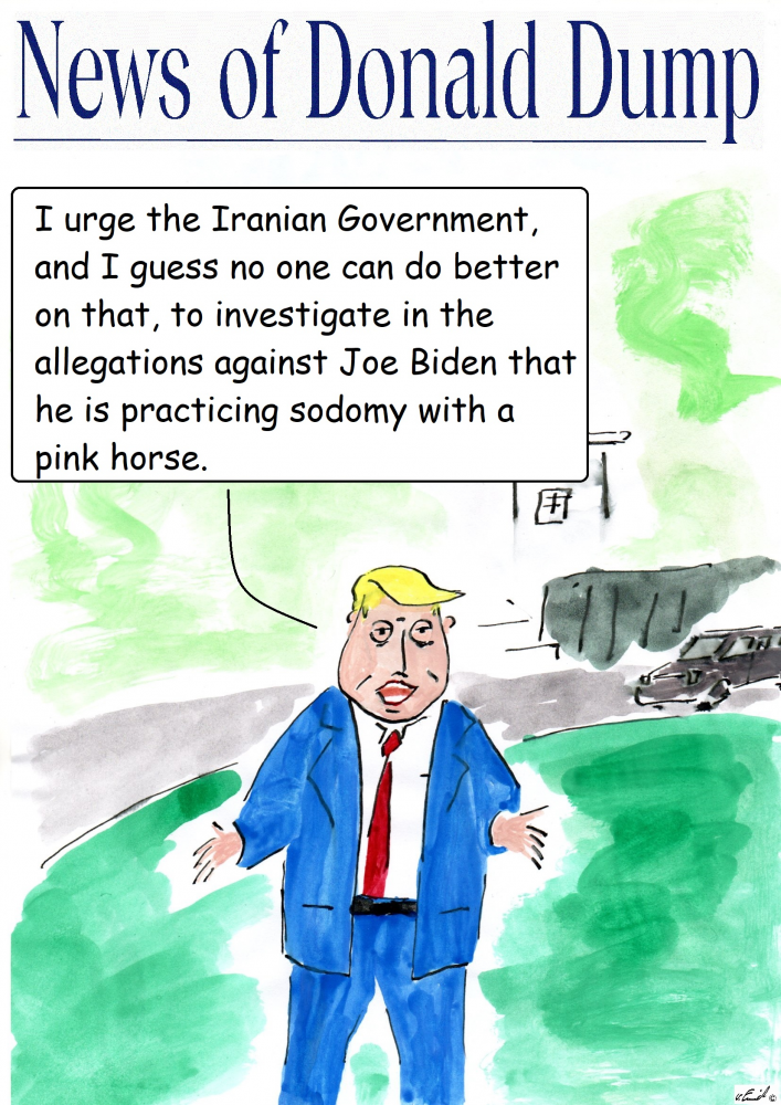 Caricature: News of Donald Dump: Biden 1