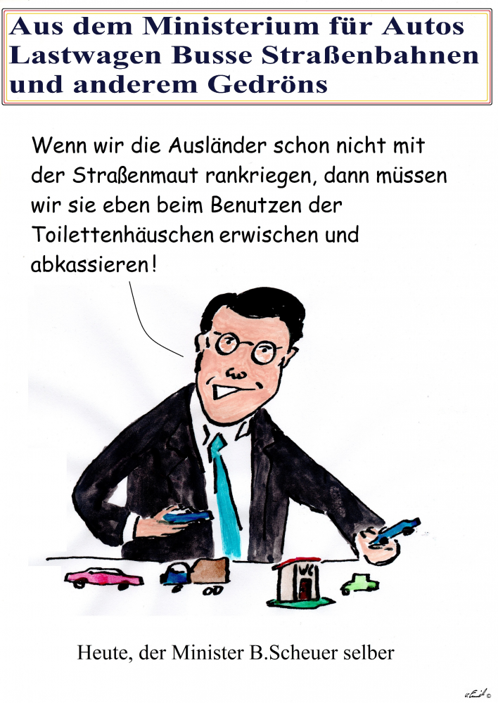 Karrikatur: Nicht ohne meine Straßenmaut 1