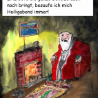 Weihnachtsmann an Heilig Abend