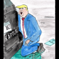 Der Präsident kniet