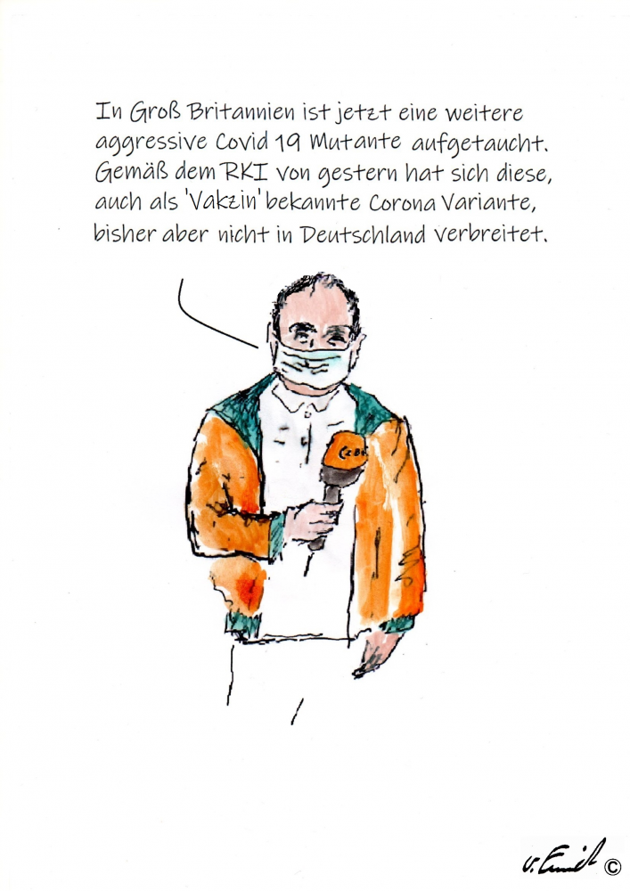 Karrikatur: Covid Mutanten 1