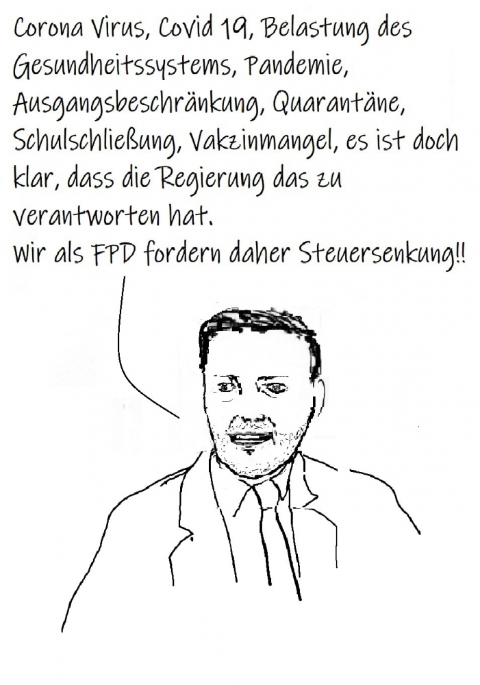 Caricature: FDP Juhe 1