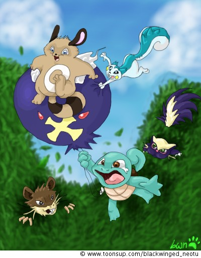 Illustration: ab durch die hecke (pokemonstyle) 1