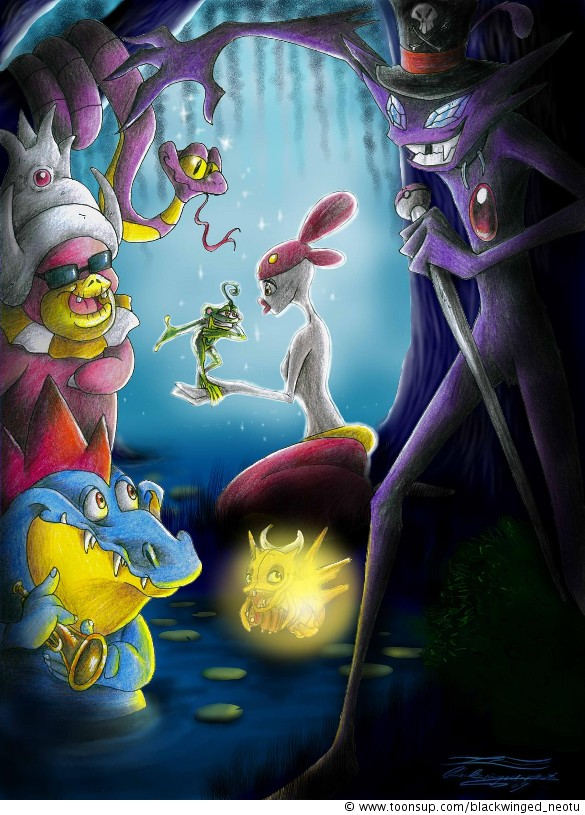 Illustration: küss den frosch_pokemonstyle 1