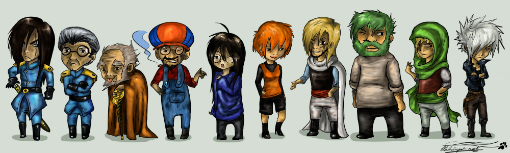 Concept Art / Character Design: brothers of oceans minicharas 1