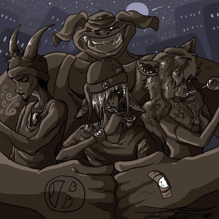 Illustration: all of us streetdogs~ 1