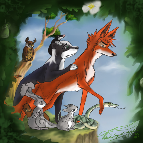 Illustration: als die tiere den wald verließen... 1