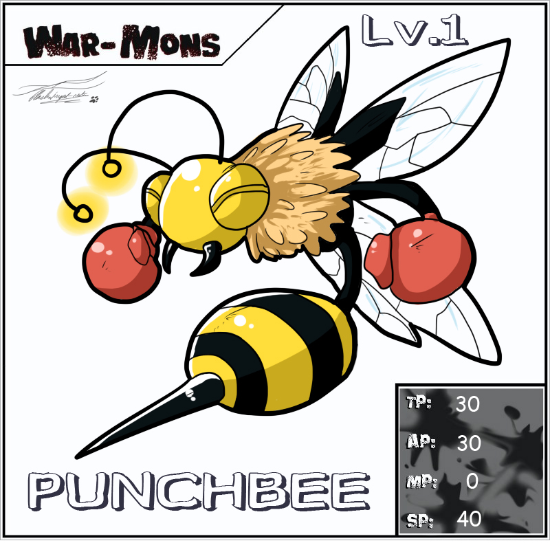 Concept Art / Character Design: War-Mon (punchbee) 1