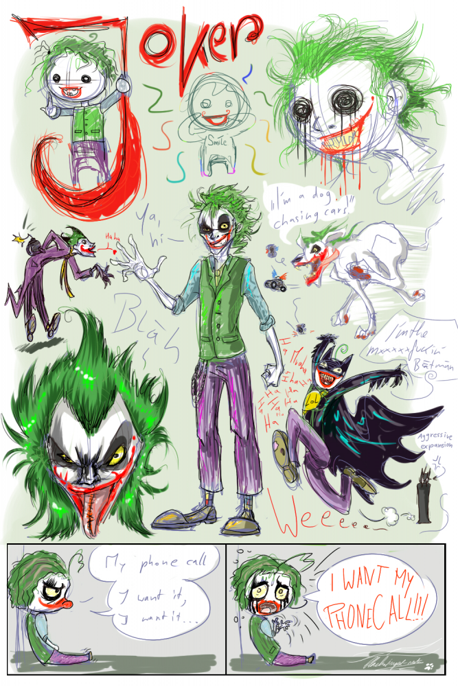 Concept Art / Character Design: sketchdump_joker 1