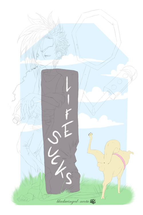 Illustration: life sucks 3