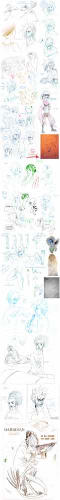 Concept Art / Character Design: traditional sketchdump march 2012 2