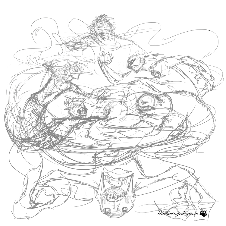 Illustration: G00d v5 3v1L wip 1