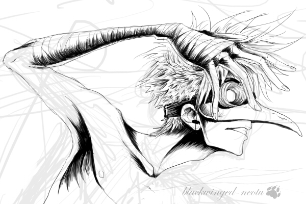 Illustration: G00d v5 3v1L wip 2