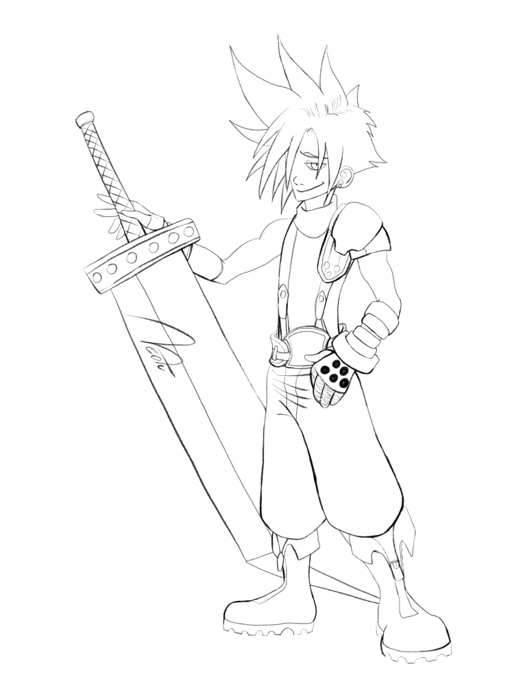 Concept Art / Character Design: Cloud Strife 1