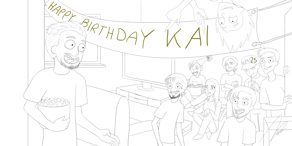 Illustration: happy birthday kai 2